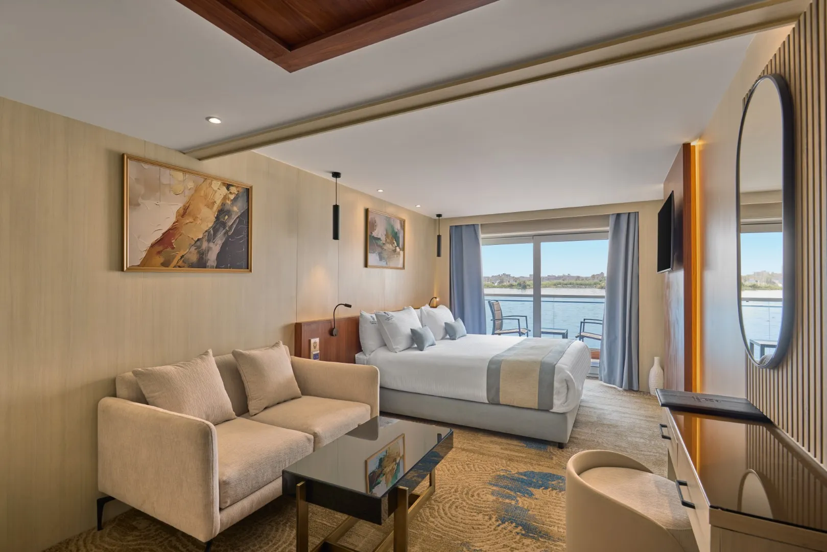 Cabin aboard the Cleopatra Luxury Cruise & Spa Nile cruise